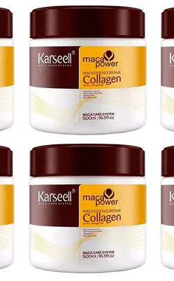 Kit 7 Máscara Karseell Collagen Hair Mask - Tratamento Capilar para Hidratação e Brilho