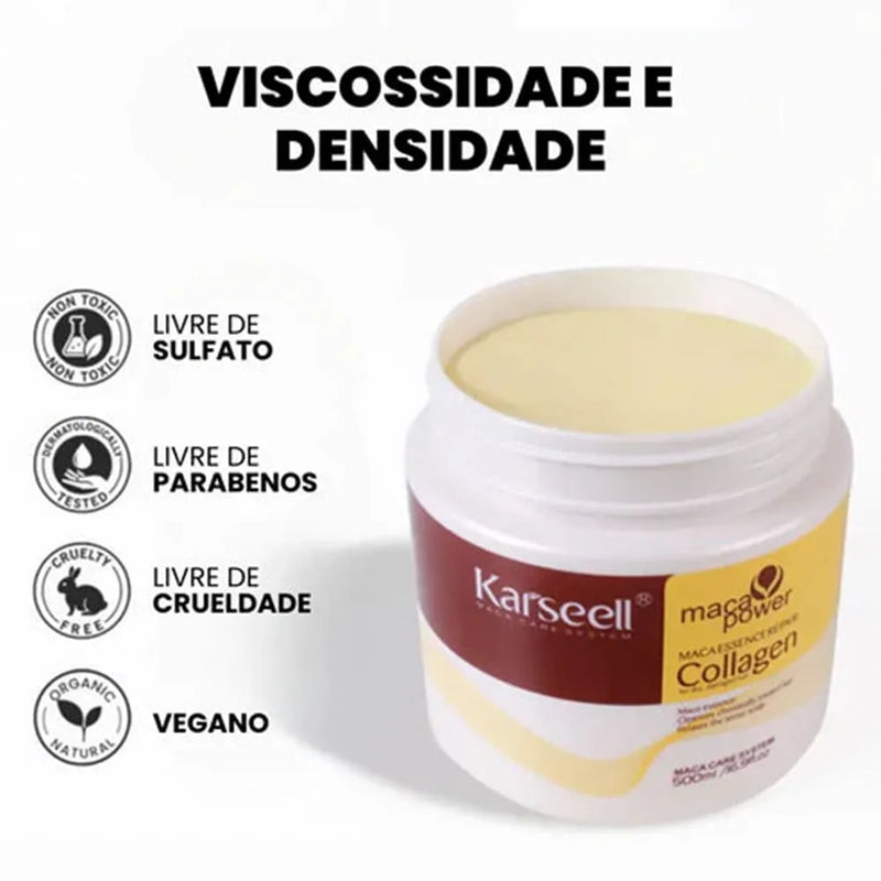 Kit 7 Máscara Karseell Collagen Hair Mask - Tratamento Capilar para Hidratação e Brilho