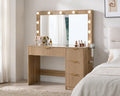 Vanity Desk with Mirror & Lights