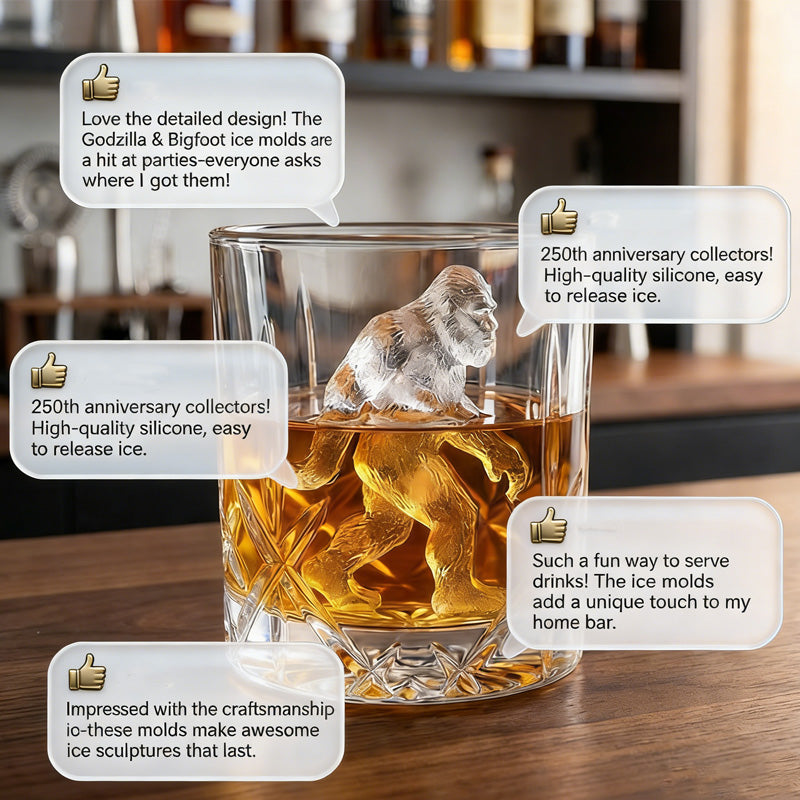 Bigfoot Ice Cube Mold – 3D Slow-Melting Sasquatch Ice